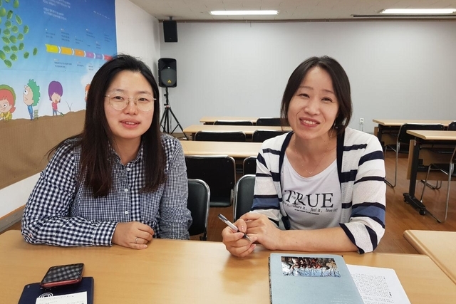 ▲ 왼쪽부터 사교육걱정없는세상의 홍민정 상임변호사, 김은정 선임연구원. ⓒ프레시안(최용락)