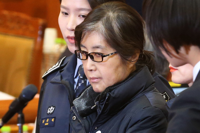 ▲ 지난 16일 헌재 5차 변론에 참석한 최순실 씨. ⓒ사진공동취재단