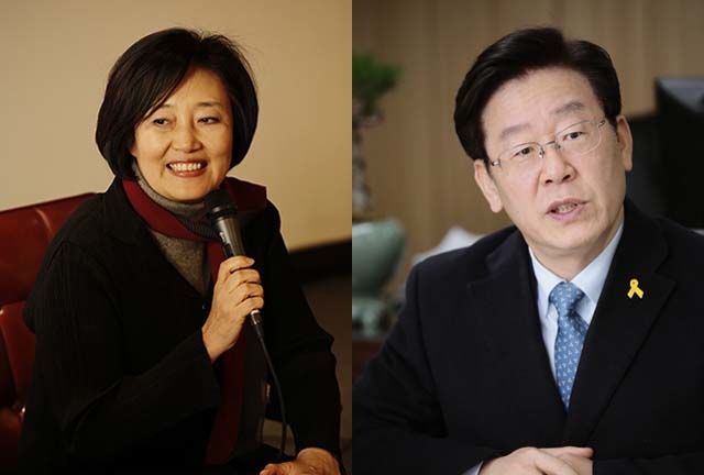▲ 박영선 의원, 이재명 성남시장 ⓒ프레시안 자료사진