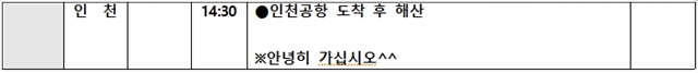 ※상기 일정은 항공 및 현지 사정에 의해 조정될 수 있습니다.