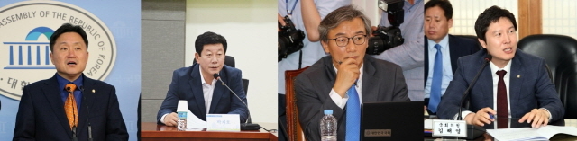 ▲ 최인호 부산시당 위원장, 박재호 국회의원, 전재수 국회의원, 김해영 국회의원. ⓒSNS