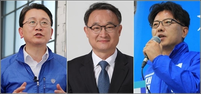 ▲ (왼쪽부터)대구시의원 출마 의사를 밝힌 민주당 강민구, 김동식, 김희윤 후보. ⓒ평화뉴스