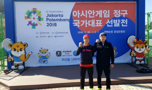 ▲사진 오른편 창녕군정구단 소속의 김기성 선수ⓒ창녕군 제공