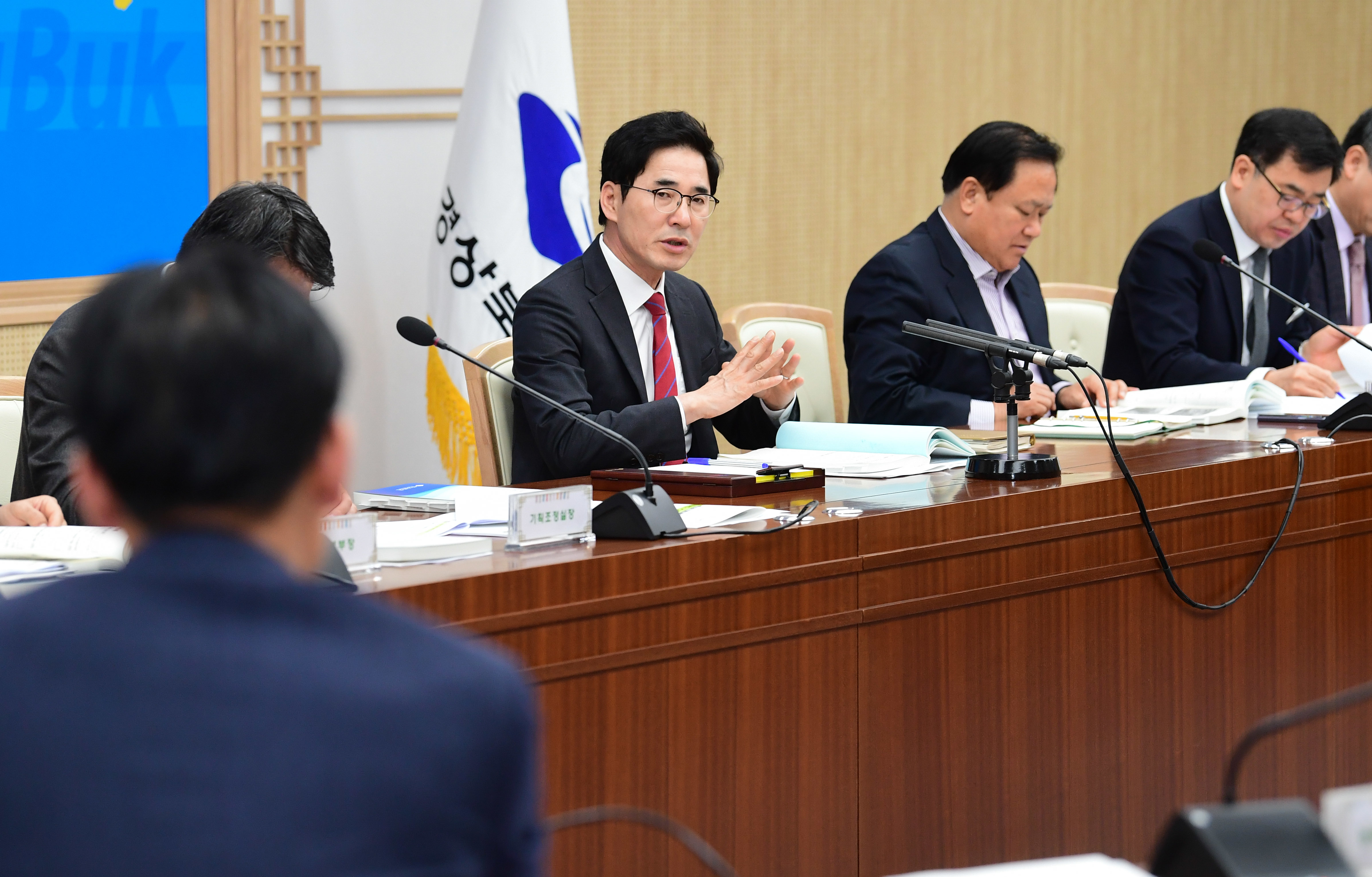 내년도 국비확보를 위한 경북도 보고회에서 김장주 행정부지사가 발언하고 있다.ⓒ경북도 제공
