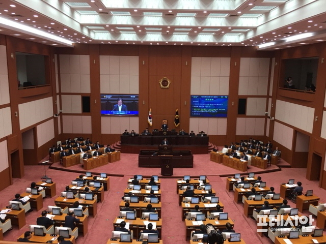 ▲ 부산시의회 본회의장 전경. ⓒ프레시안