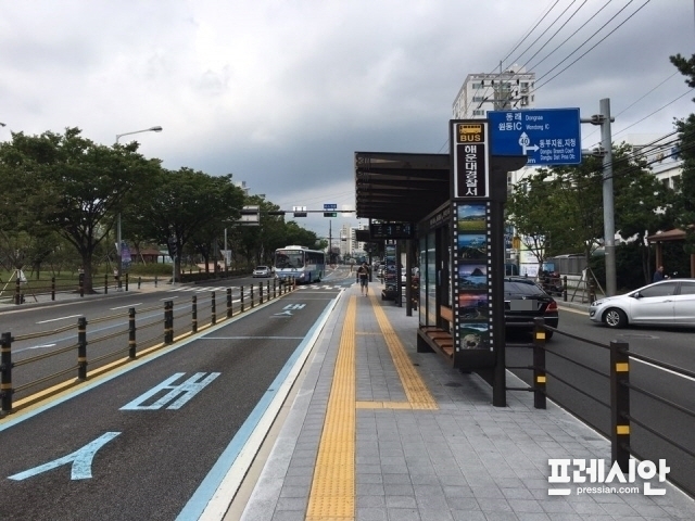 ▲ 부산 중앙버스전용차로제(BRT). ⓒ프레시안