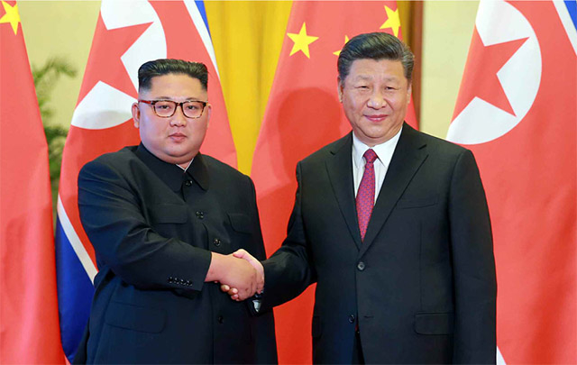 ▲ 지난 6월 19일(현지 시각) 중국 베이징에서 만난 시진핑(오른쪽) 중국 국가주석과 김정은 북한 국무위워장 ⓒ노동신문