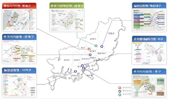 ▲ 부산지역 도시재생 뉴딜사업 대상지. ⓒ부산시
