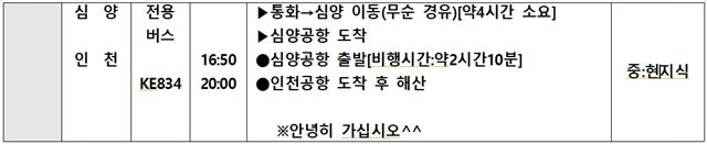 ※상기 프로그램은 항공 및 현지 사정에 의해서 조정될 수 있습니다.