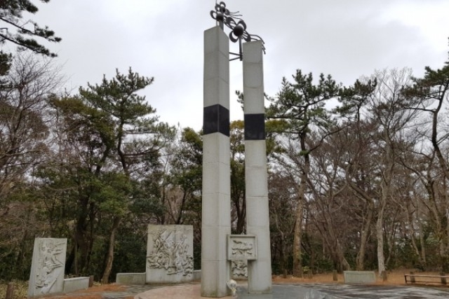 ▲ 제주 법정사항일운동을 기리기 위해 법정사 성역화 사업 과정에 세워진 상징탑 ⓒ제주의소리(김봉현)