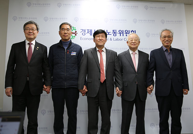 ▲ 탄력근로제를 합의한 주체들. ⓒ경사노위