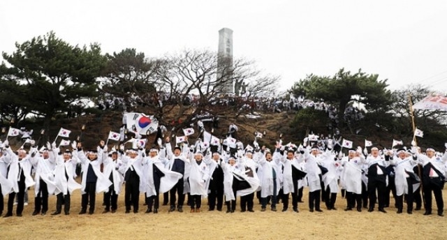 ▲ 매해 3월 1일 제주시 조천읍 조천만세동산에서 열리는 3.1운동 기념식. ⓒ제주의소리 자료사진
