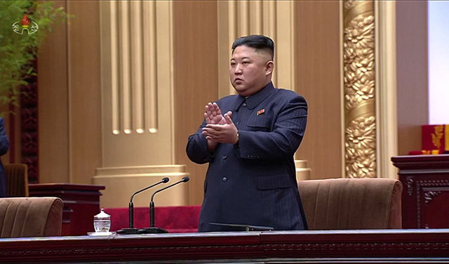 ▲ 지난 12일 최고인민회의에 참석한 김정은 북한 국무위원장 ⓒ연합뉴스