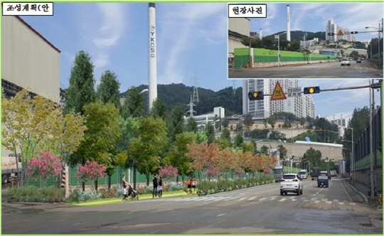 ▲ 미세먼지 차단숲 조성 조감도. ⓒ부산시