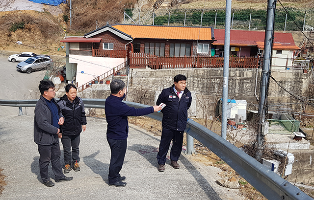 ▲재해위험지구 안전점검. ⓒ동해시